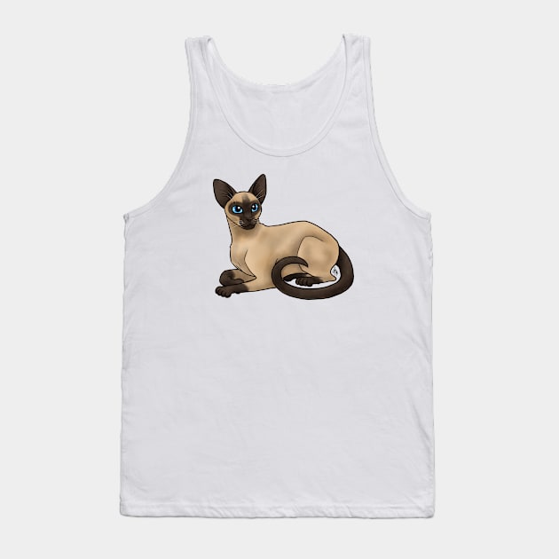 Cat - Siamese - Seal Point Tank Top by Jen's Dogs Custom Gifts and Designs